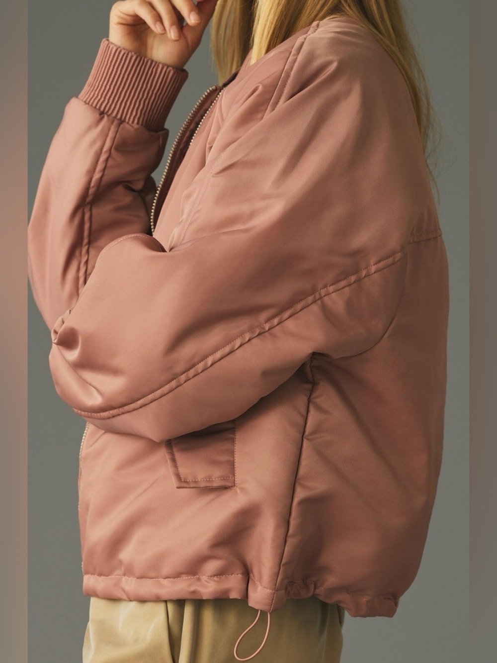 Anthropologie '98 Bomber Jacket Size XL Oversized Streetwear Boho NEW - Picture 3 of 10